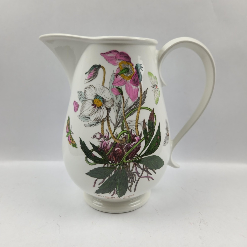 Portmeirion Botanic‎ Garden Christmas Rose Pitcher Jug England Floral